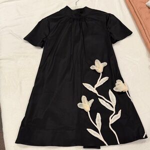 STAUD Ilana Black Mini Dress.